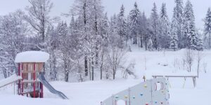 Fallschutzböden im Winter
